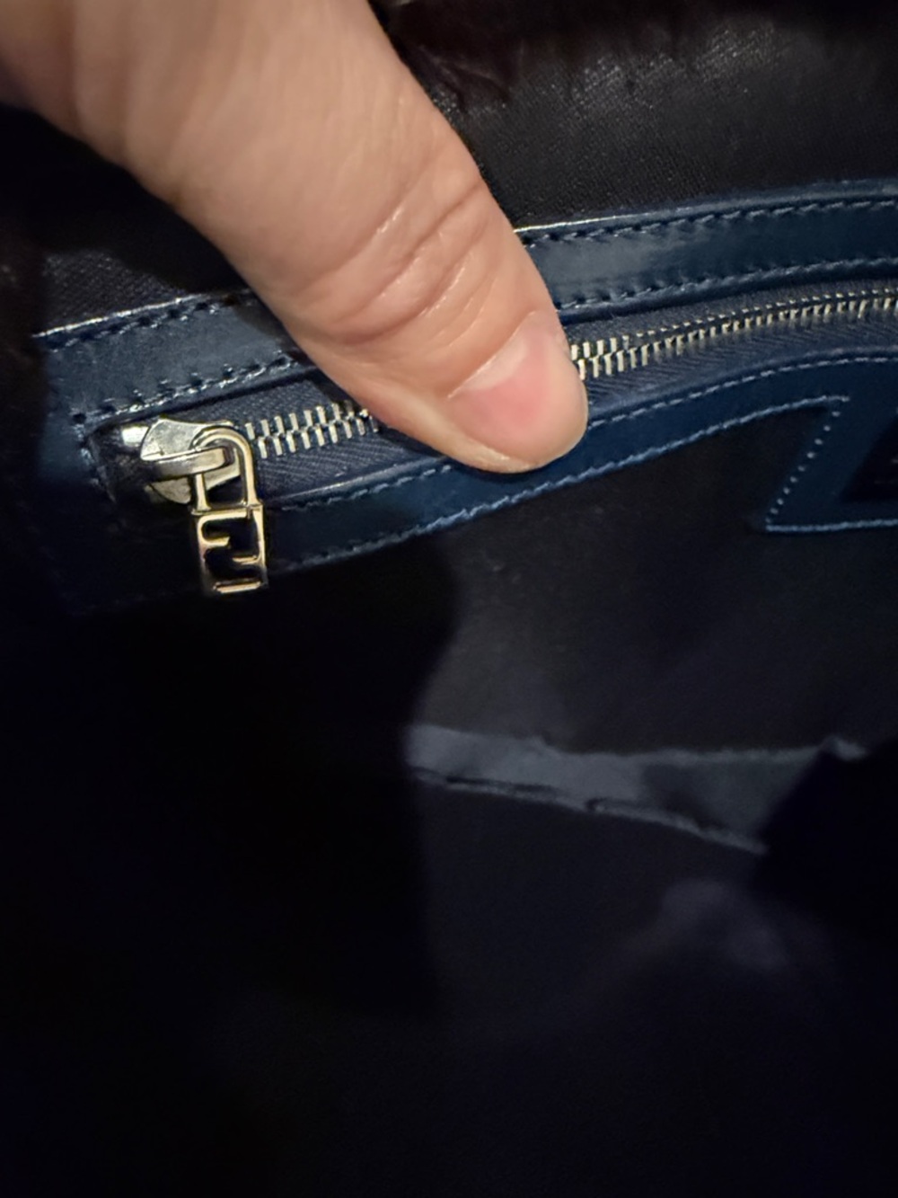Fendi Teal-White FF Logo Crossbody Bag with Black Strap - Picture 8 of 8